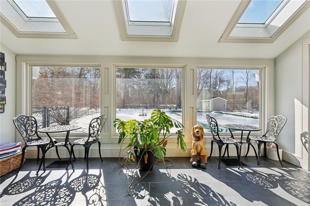 285 Pendar Road North Kingstown, RI 02852 - Photo 13 of 49 Sun Room with skylights overlooking the pool