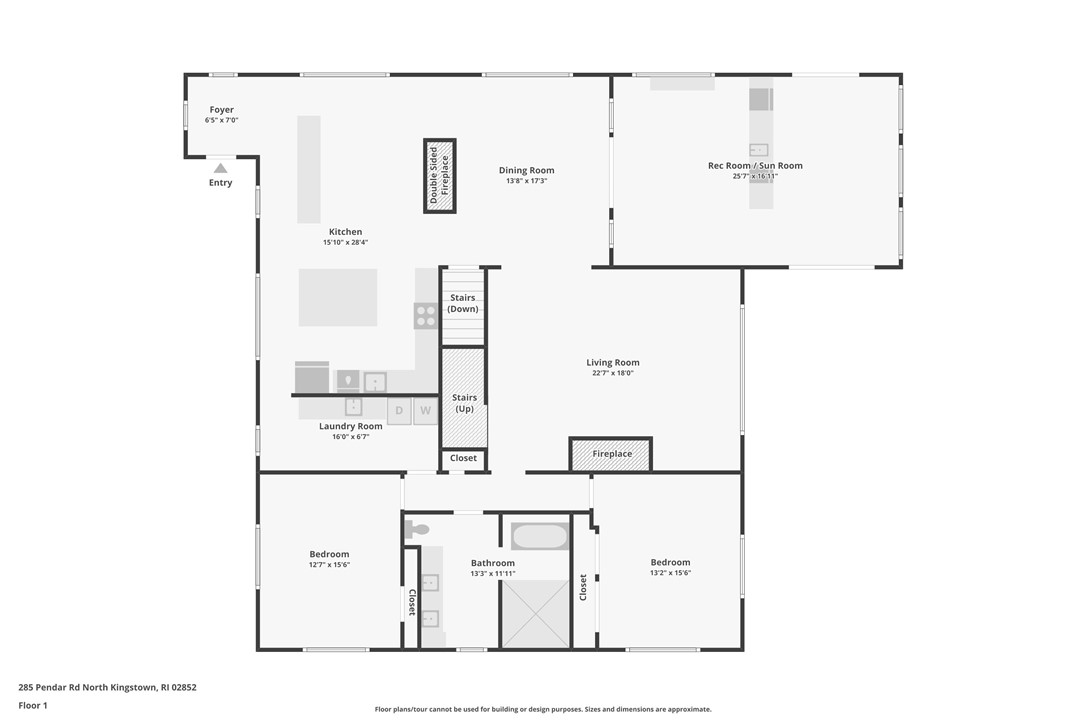 285 Pendar Road North Kingstown, RI 02852 - Photo 46 of 49 First floor floorpan