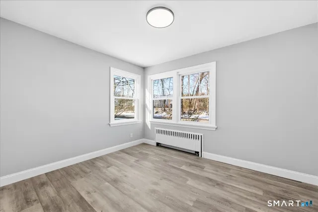 an empty room with a window