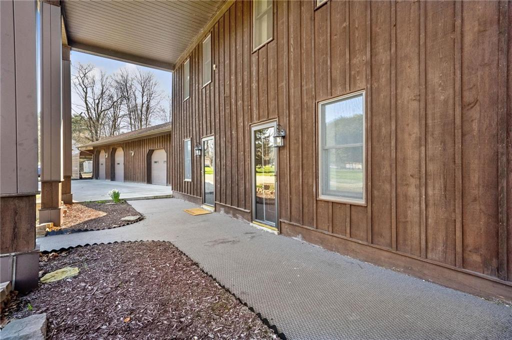 a view of a house with a patio