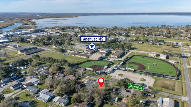 an aerial view of a city