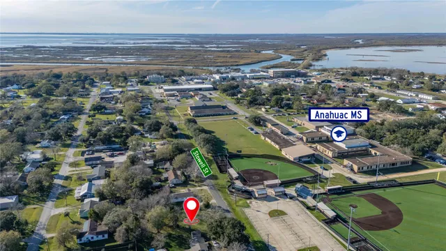 an aerial view of a city