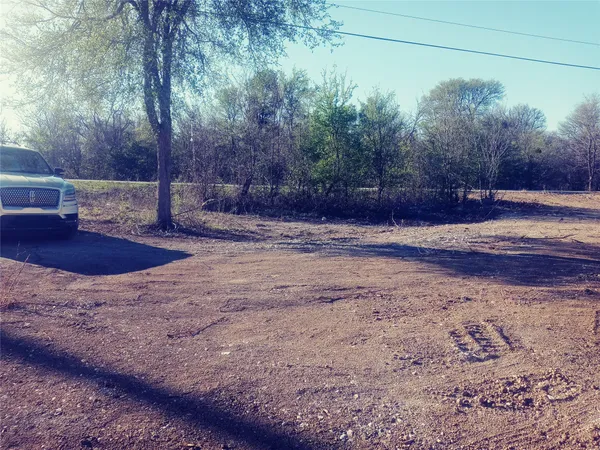 a view of a backyard with trees