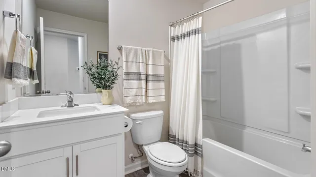 a bathroom with a toilet a sink and a mirror