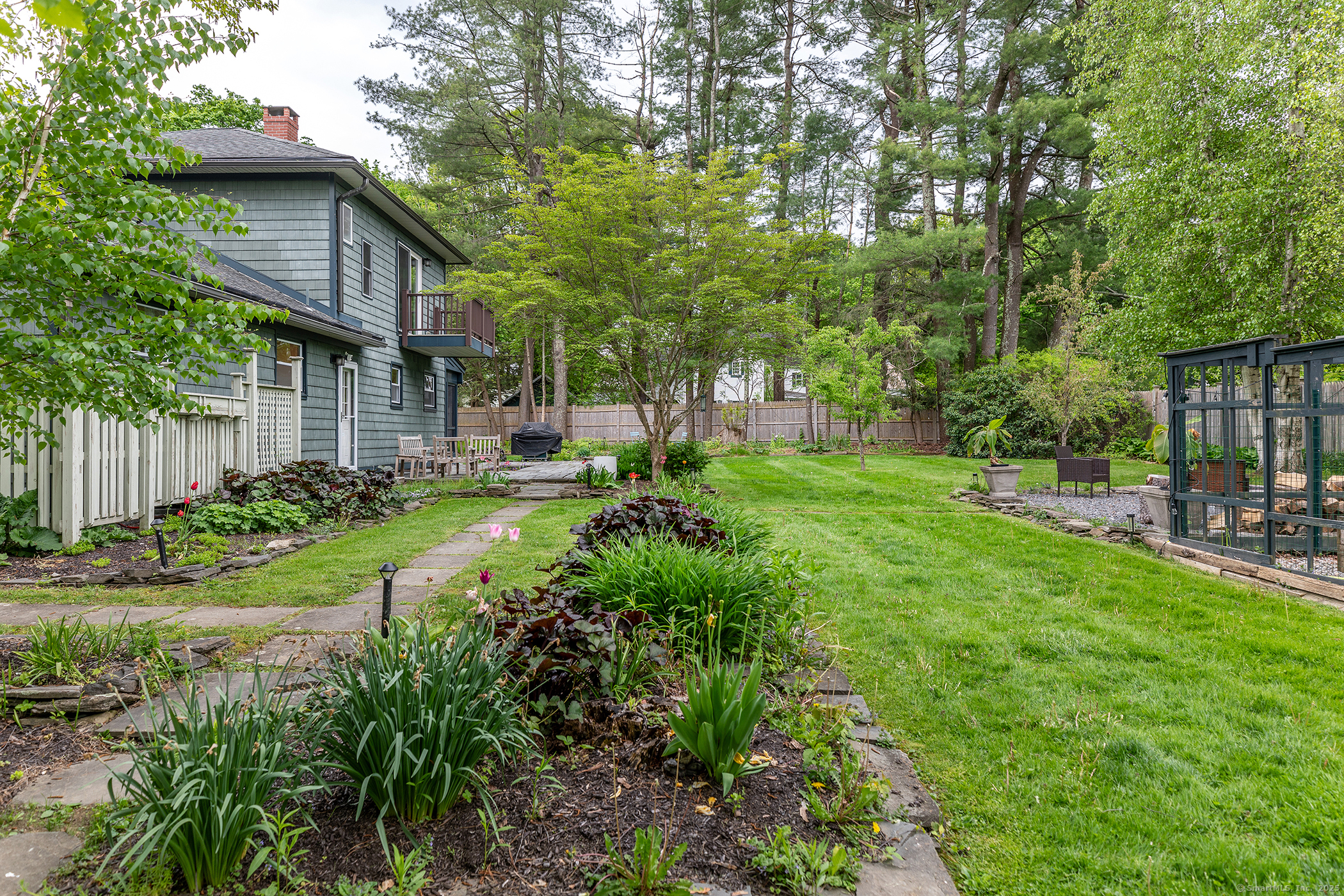 17 Rhynus Road Sharon, CT 06069 - Photo 26 of 30 a backyard of a house with lots of green space