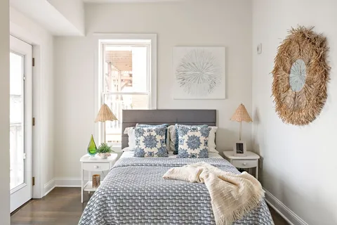 a view of city from a balcony