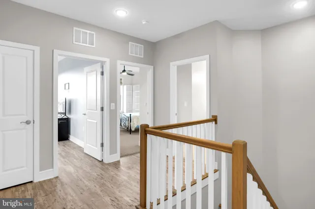 a view of a hallway with a elevator