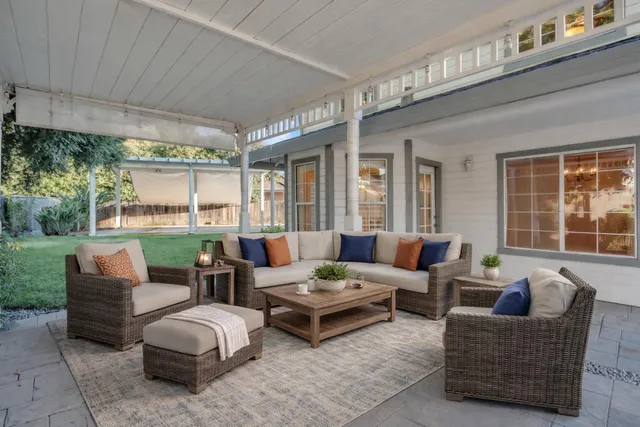 a bathroom with a double vanity sink and mirror