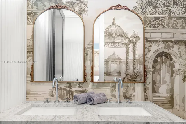 a view of a hallway with seating area