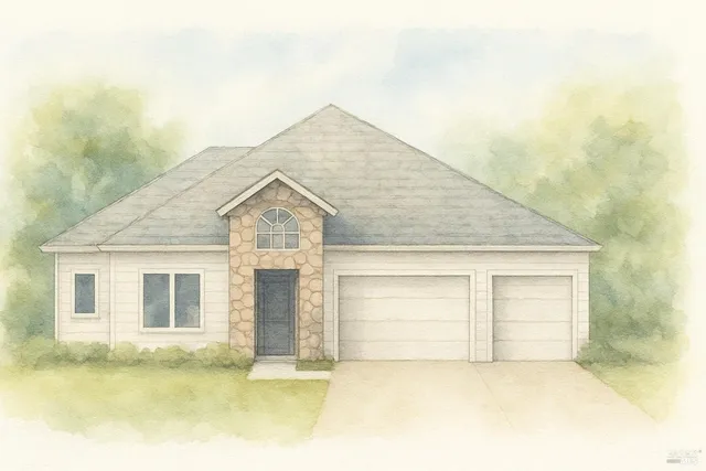 a view of backyard of garage