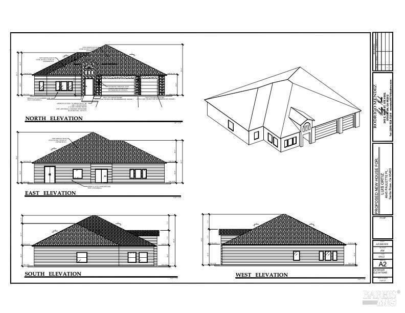 4645 Paulette Place Santa Rosa, CA 95403 - Photo 6 of 8 Elevation drawings. Plans approved by County & HOA. Plans come with the purchase.