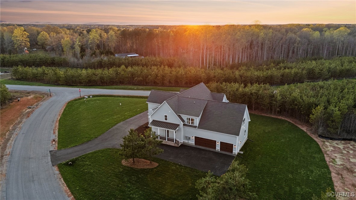 16873 Watchman Way Beaverdam, VA 23015 - Photo 35 of 40 an aerial view of a house with pool lake view and mountain view