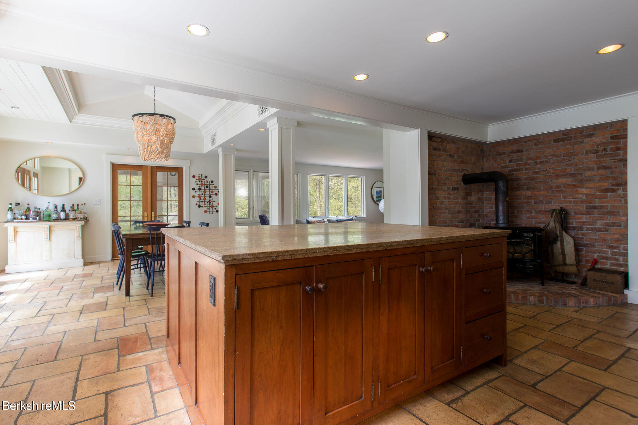 15 W Road Alford, MA 01266 - Photo 15 of 64 a kitchen with a sink and a refrigerator