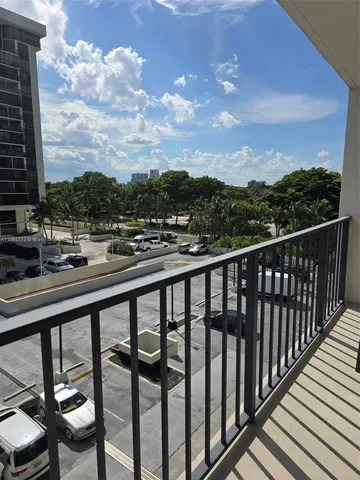a view of city from a balcony