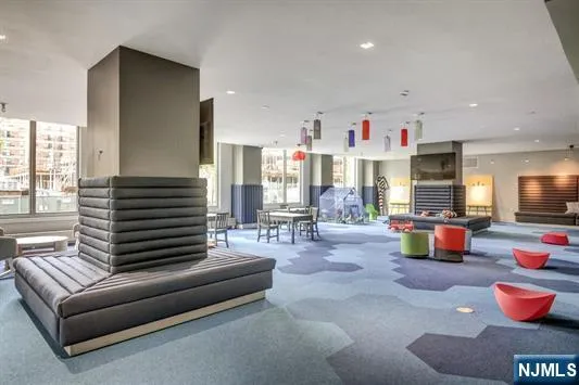 a living room with furniture and a couch