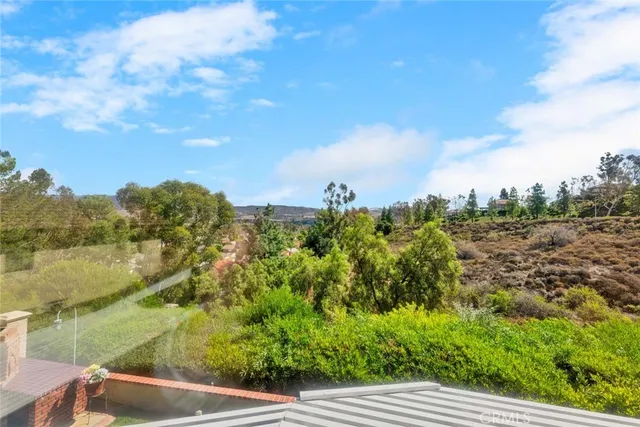 a view of a lake from a yard