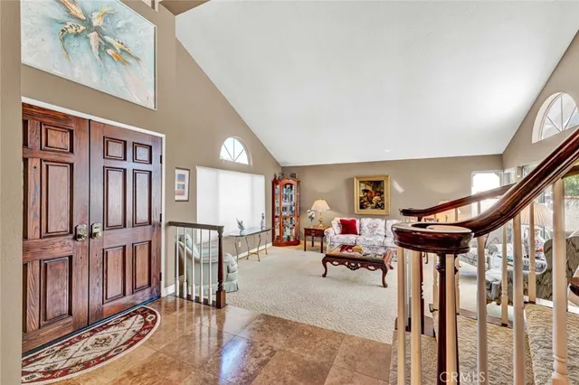 a view of a livingroom with furniture