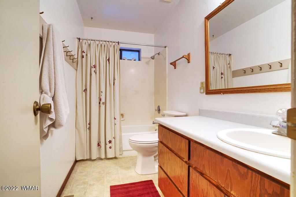 1180 Timberline Drive Eagar, AZ 85925 - Photo 19 of 48 a bathroom with a sink a toilet and shower