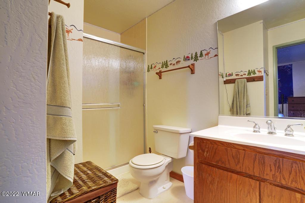 1180 Timberline Drive Eagar, AZ 85925 - Photo 21 of 48 a bathroom with a sink toilet and shower