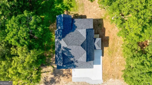 an aerial view of multiple house