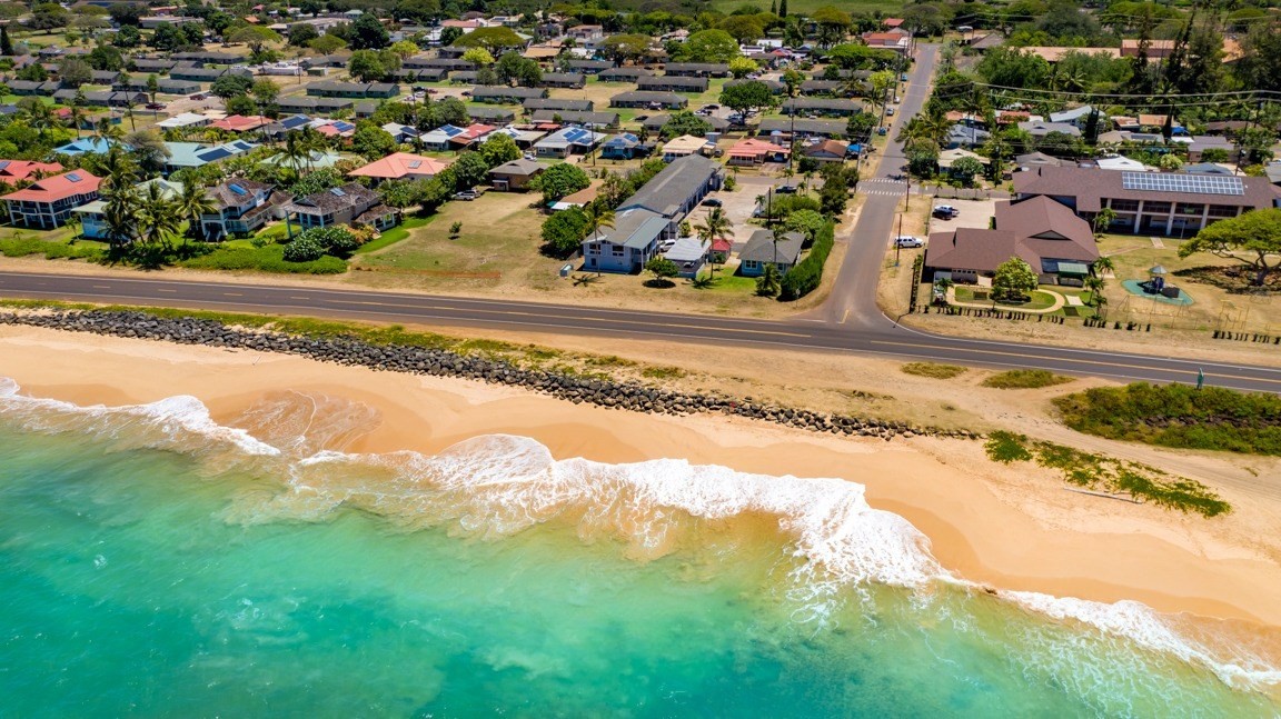 4517 Kala Road Kekaha, HI 96752 - Photo 1 of 19 an aerial view of residential houses with outdoor space and swimming pool