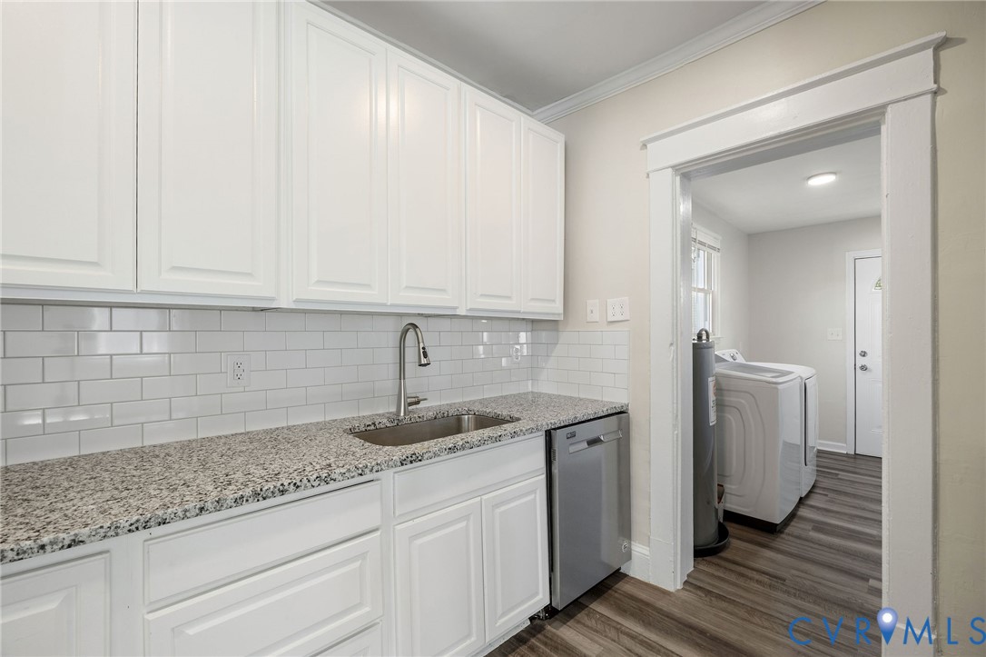 623 Colonial Avenue Colonial Heights, VA 23834 - Photo 22 of 44 a kitchen with granite countertop white cabinets and sink