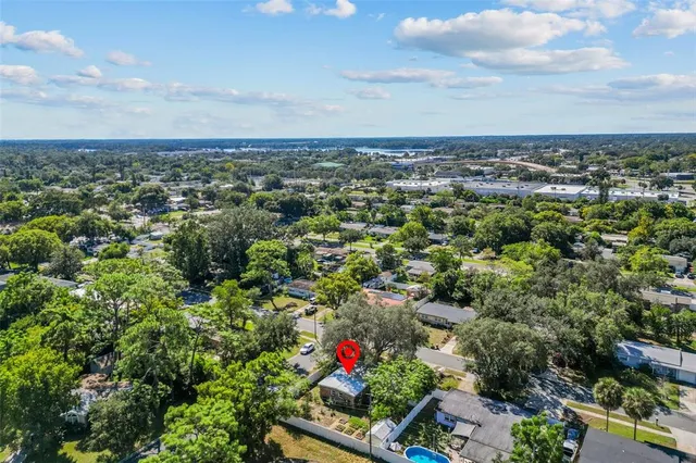 an aerial view of multiple house