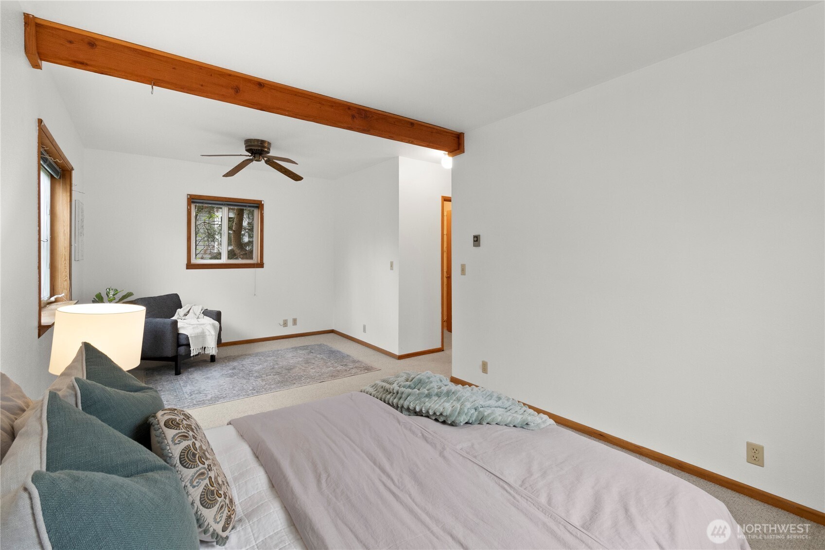 2431 Franklin Street Bellingham, WA 98225 - Photo 12 of 26 a bedroom with a bed and a couch
