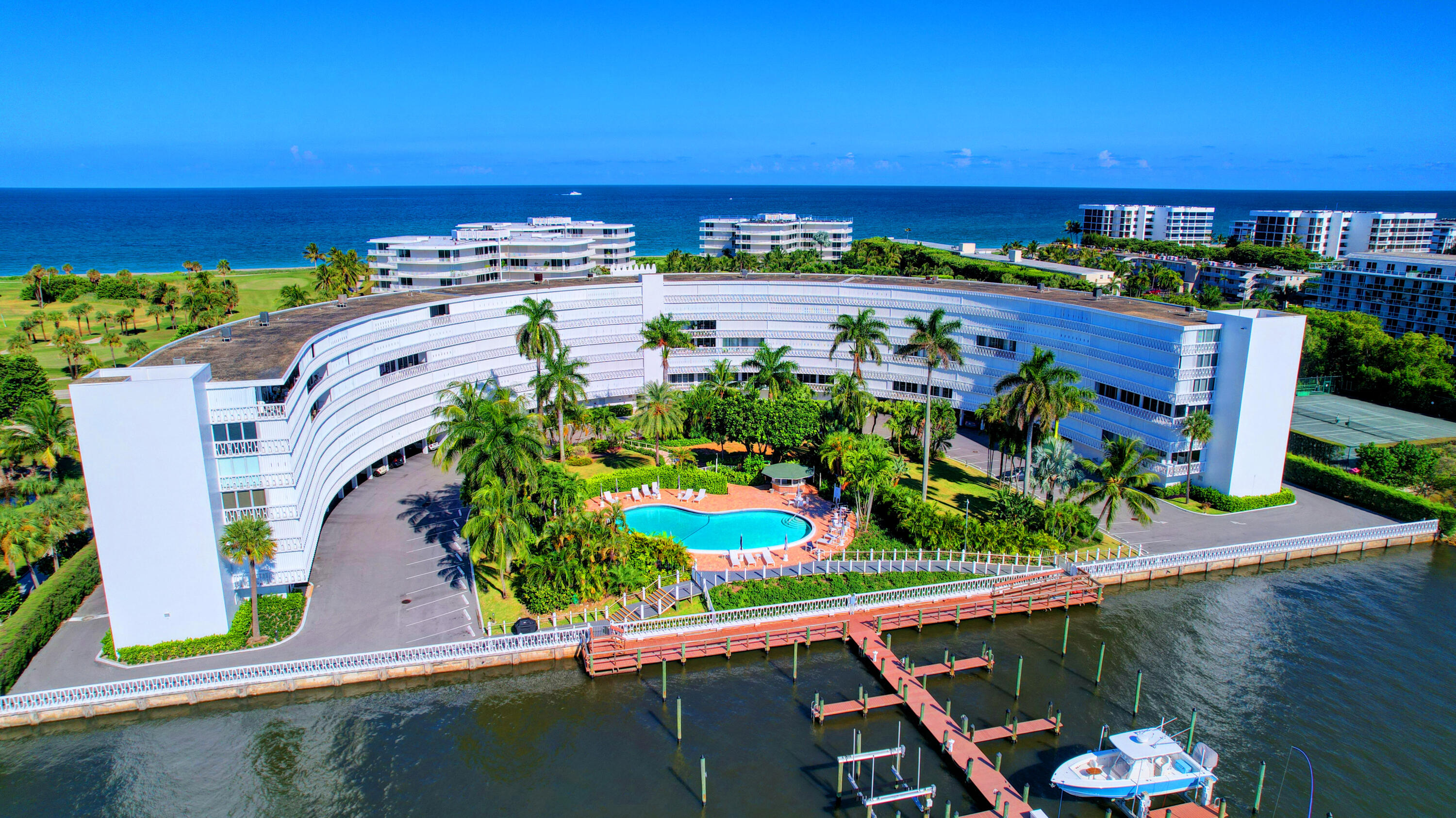 2505 South Ocean Boulevard, Unit 601 Palm Beach, FL 33480 - Photo 29 of 56 PresidentPB_Aerial_2023Pool_Boat