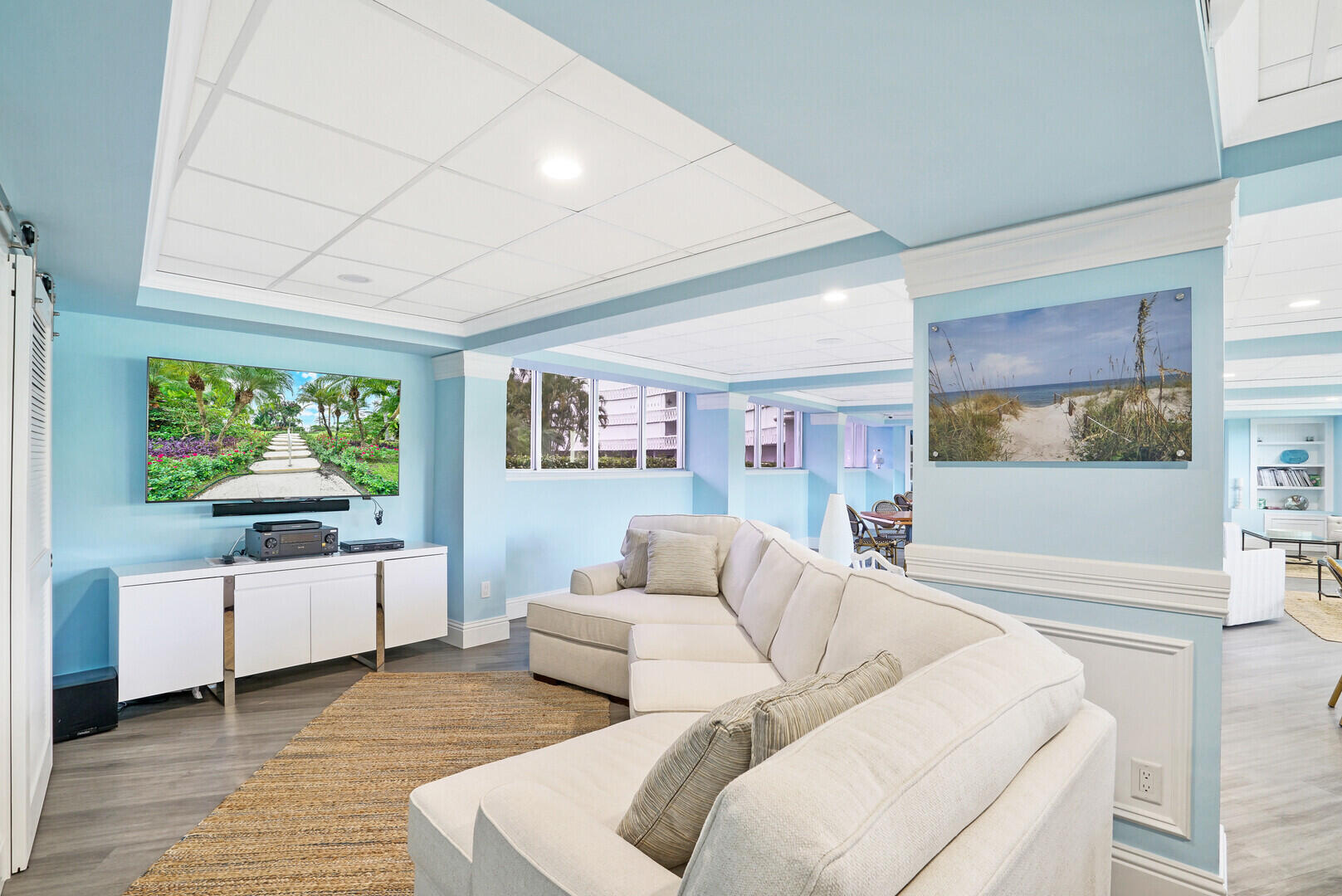 2505 South Ocean Boulevard, Unit 601 Palm Beach, FL 33480 - Photo 45 of 56 a living room with furniture and a flat screen tv