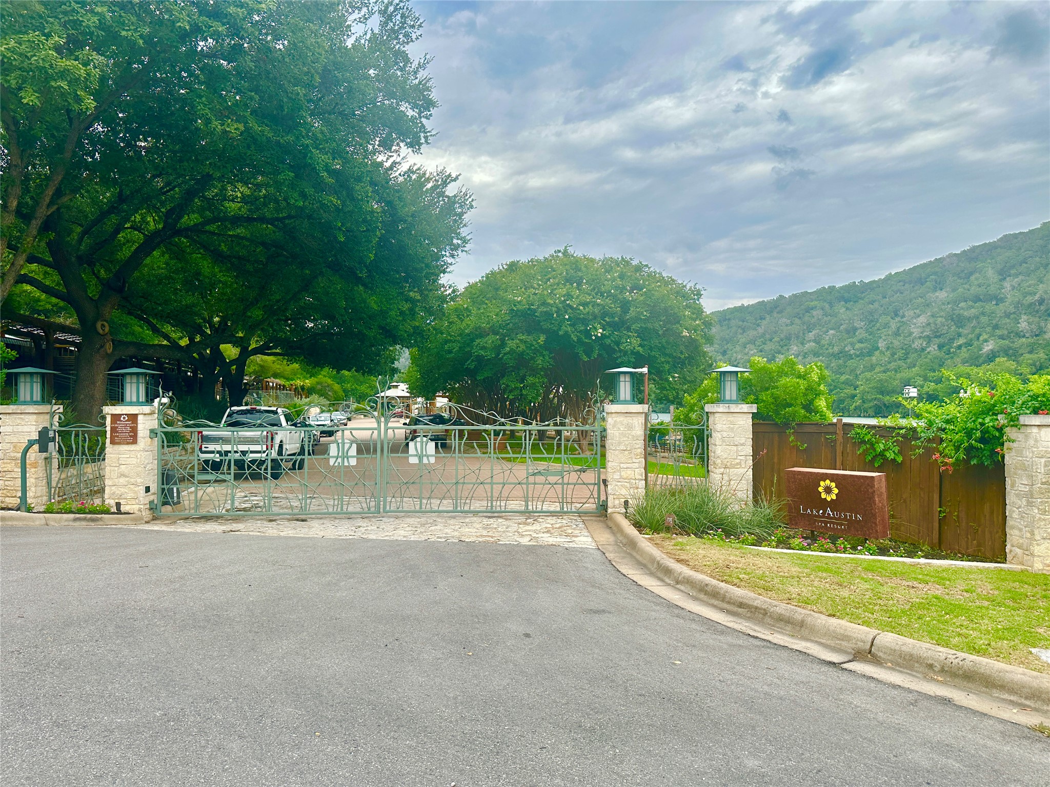 1302 South Quinlan Park Road Austin, TX 78732 - Photo 10 of 40 Gate featuring a mountain view