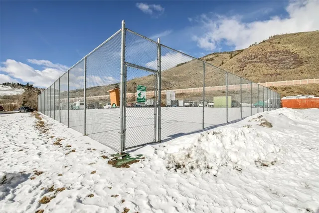 a view of a snow yard and snow