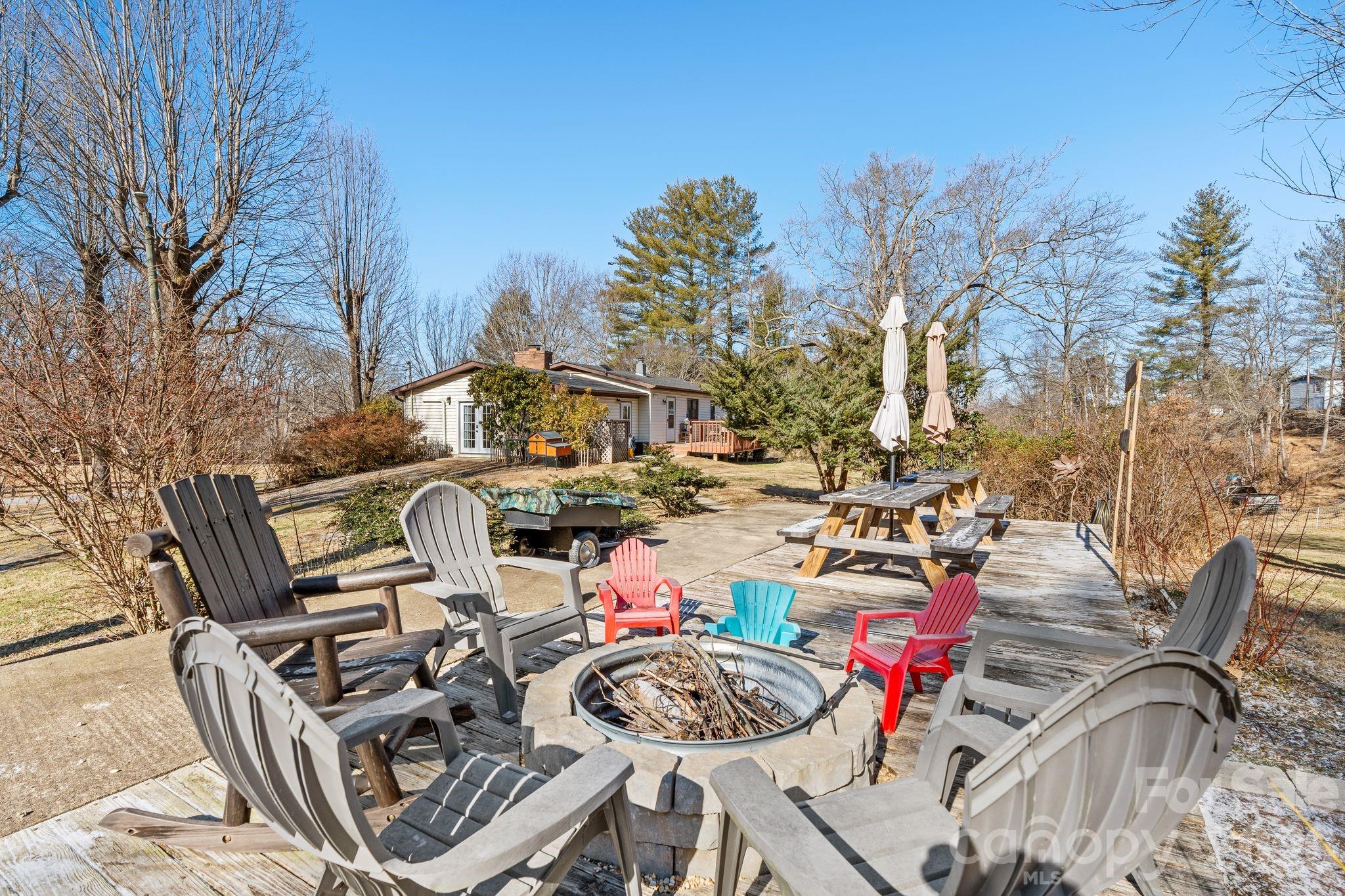 1348 Jenkins Valley Road Alexander, NC 28701 - Photo 24 of 44 a view of a chairs and tables in patio