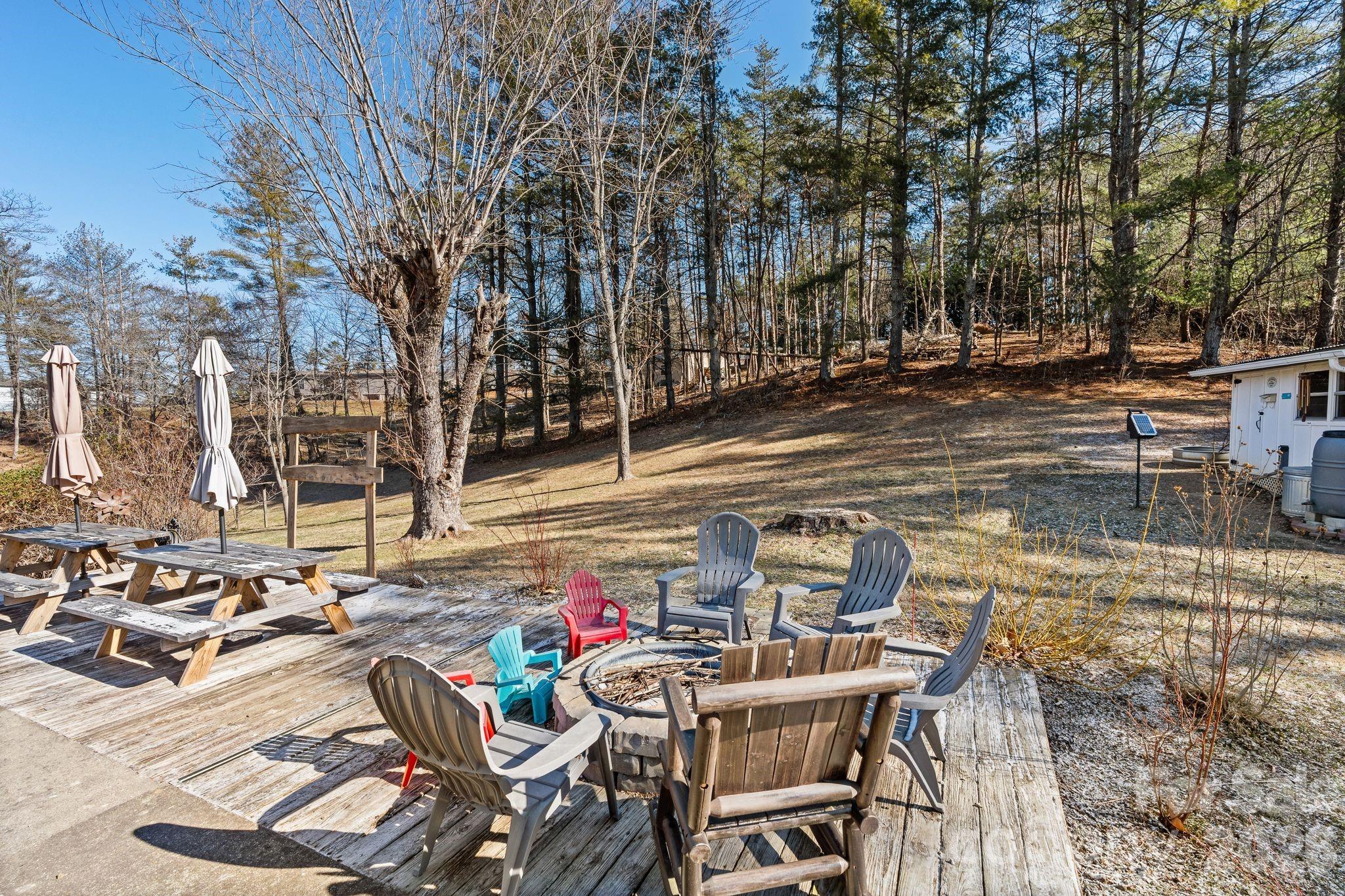 1348 Jenkins Valley Road Alexander, NC 28701 - Photo 25 of 44 a view of a chairs and table in the patio
