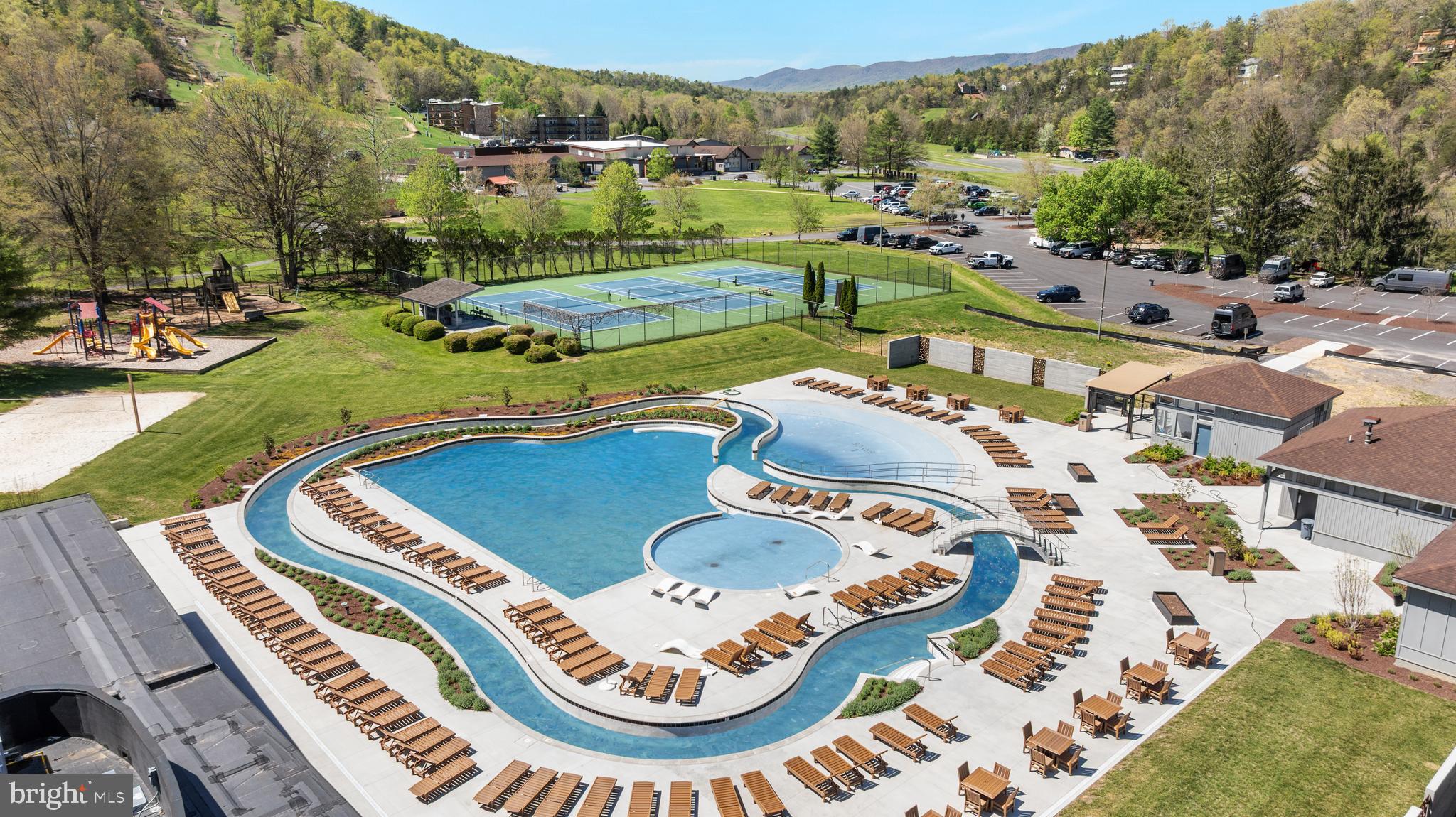 Alum Springs Road Basye, VA 22810 - Photo 53 of 63 an aerial view of a pool patio patio and outdoor seating