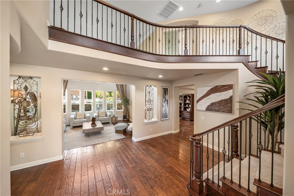 2241 Redwood Drive Glendora, CA 91741 - Photo 25 of 68 a view of an entryway wooden floor and chandelier