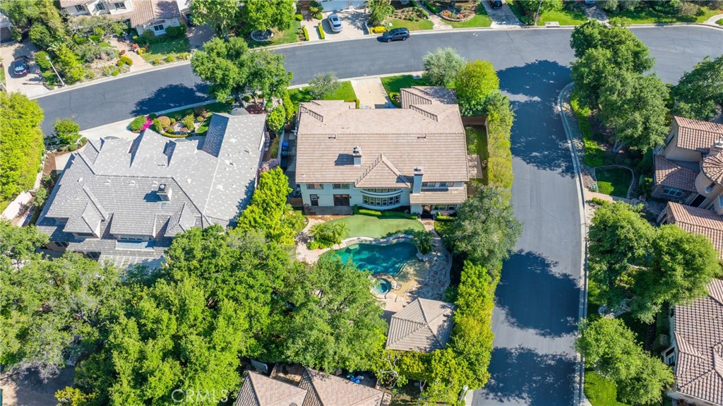2241 Redwood Drive Glendora, CA 91741 - Photo 64 of 68 an aerial view of house with yard and swimming pool