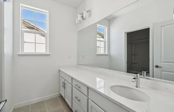 a close view of a bathtub in bathroom