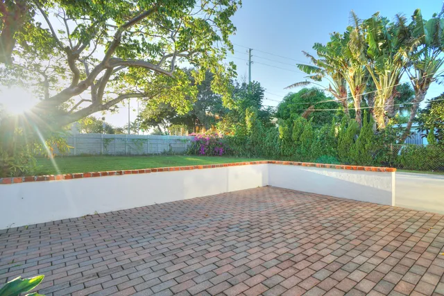 a view of street and trees