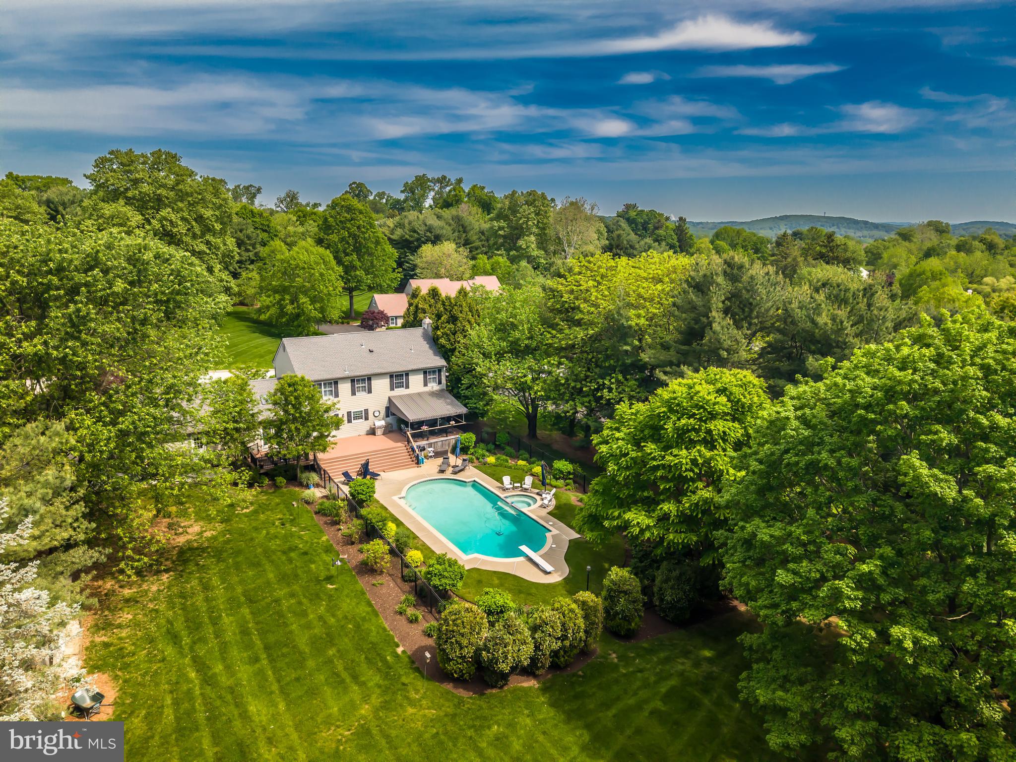 33 Collins Mill Road Chester Springs, PA 19425 - Photo 3 of 64 Aerial view of beautiful backyard