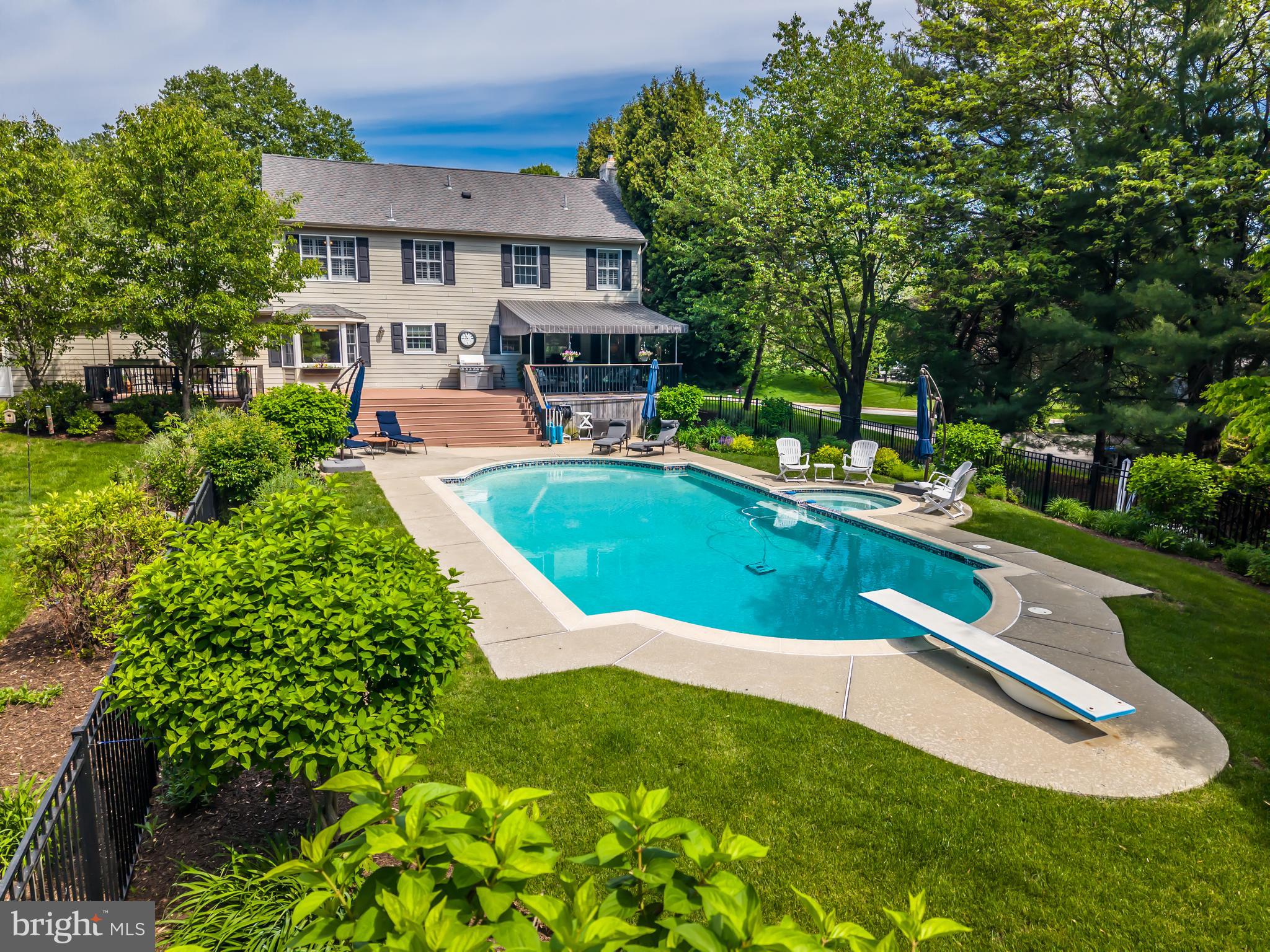 33 Collins Mill Road Chester Springs, PA 19425 - Photo 54 of 64 Beautiful and private landscaping surrounding pool