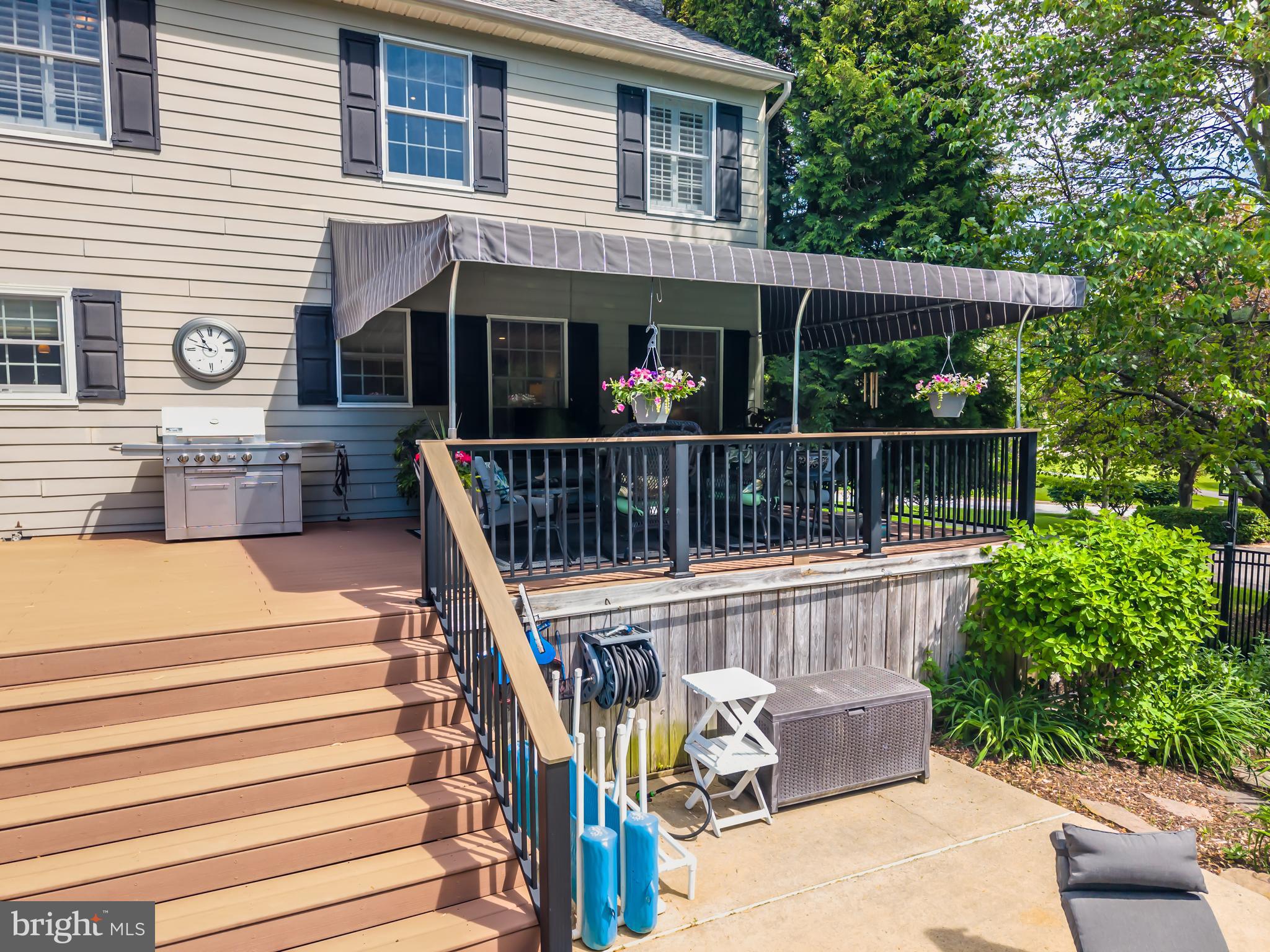 33 Collins Mill Road Chester Springs, PA 19425 - Photo 6 of 64 Large back deck with awning