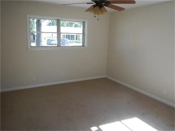 an empty room with a window