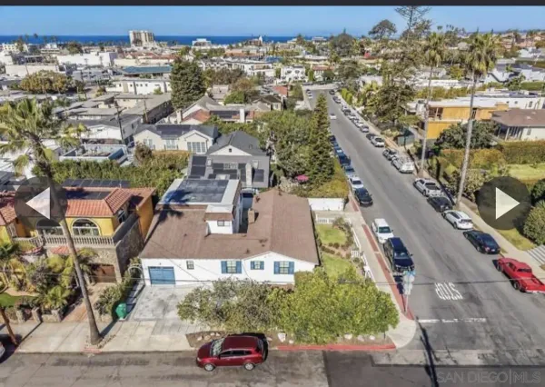 an aerial view of multiple houses