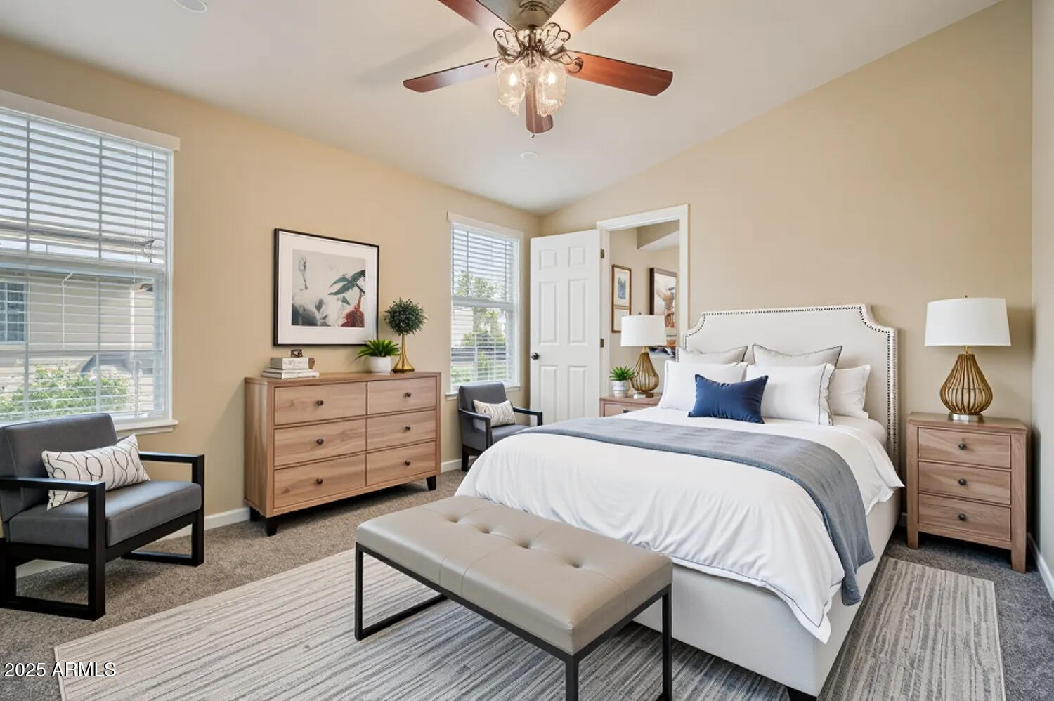 2550 South Ellsworth Road, Unit 277 Mesa, AZ 85209 - Photo 17 of 20 a bedroom with a bed and wooden floor
