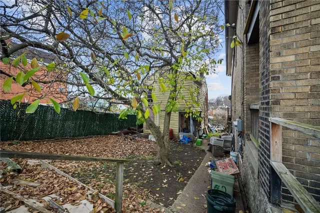 a view of a pathway with a tree