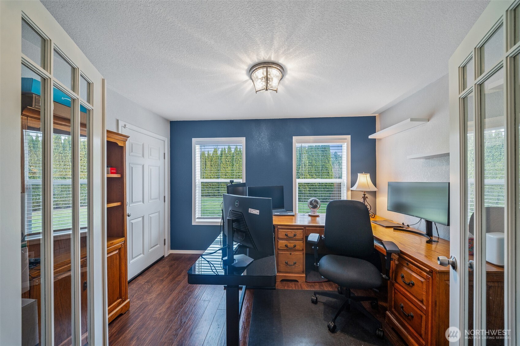 5513 Park Pl Loop Southeast Lacey, WA 98503 - Photo 14 of 33 a view of a workspace with furniture and a window