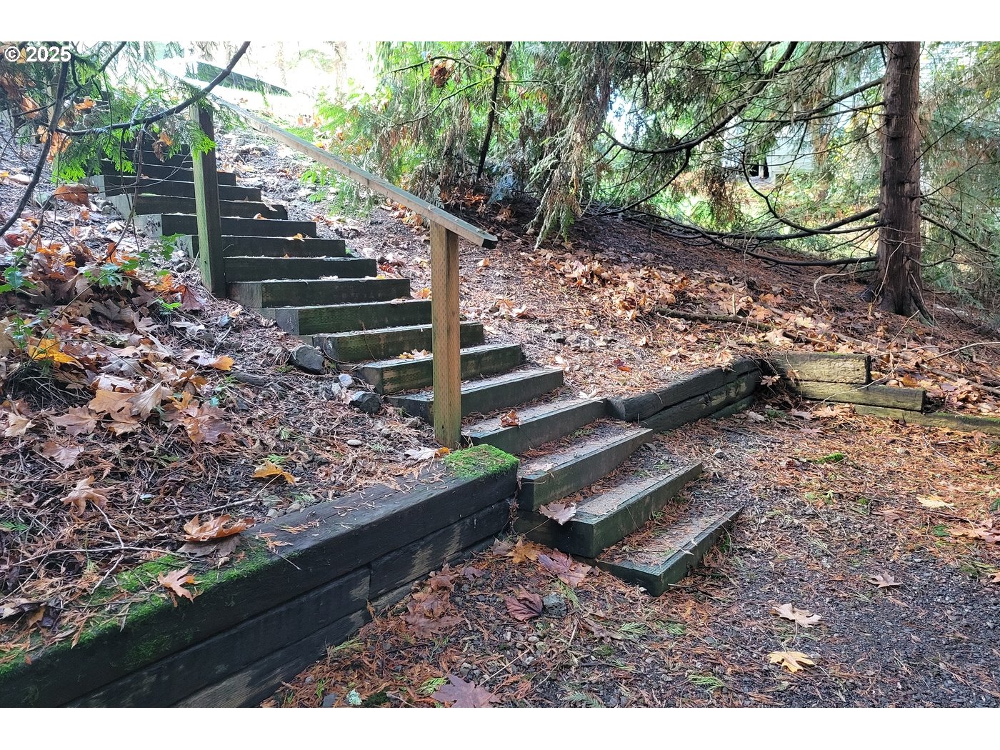 8411 Southwest 184th Loop Beaverton, OR 97007 - Photo 32 of 34 a view of a backyard with wooden fence and a bench