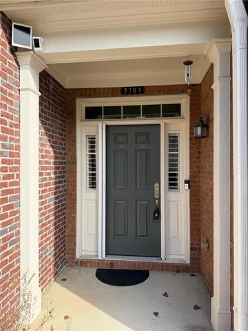 a view of a entryway door of the house