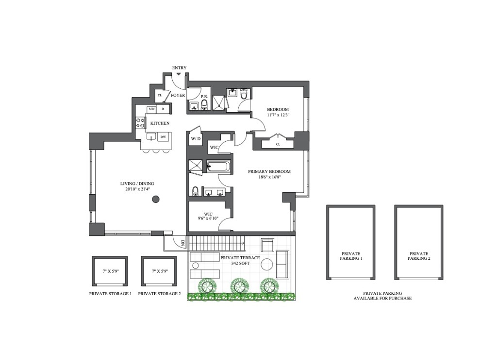 261 West 28th Street, Unit 10D Manhattan, NY 10001 - Photo 19 of 19 a picture of a floor plan